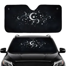 Crescent Moons Stars Stardust Dark Nebulae - Astronomy Lover Home Decor Gift Car Sunshade