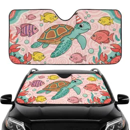 Swimming Sea Turtle Party Hat Tropical Fish Red Crabs - Ocean Lover Gift Car Sunshade