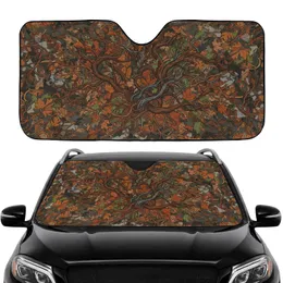 Forest Camouflage Leaves Branches - Nature Lover Gift Car Sunshade