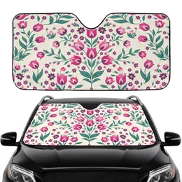 Tulip Blossom Star Flower Botanical Garden Foliage - Home Decor Gift for Botanical Lover Car Sunshade