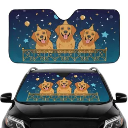 Golden Retriever Dogs Cone Hat Confetti - Birthday Celebration Dog Lover Gift Car Sunshade