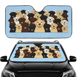 Labrador Dogs Paw Prints & Bones - Dog Lover Lifestyle Gift for Canine Companions Car Sunshade