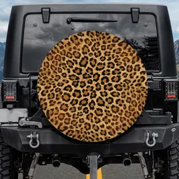Prominent Black Rosettes Leopard Fur Deep Brown Spots Wildlife Lover Gift Spare Tire Cover