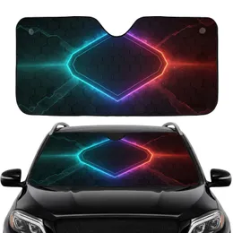 Dynamic Energy Grid Neon Lights - Automotive Style Gift for Tech Lover Car Sunshade