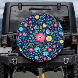 Modern Folk Art Flowers Abundant Botanical Tapestry - Home Decor Gift Spare Tire Cover