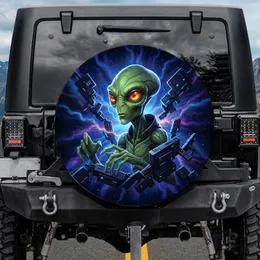 Alien Spaceship Futuristic Nebula - Space Explorer Sci-Fi Gift Spare Tire Cover