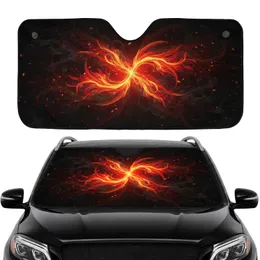 Flame Stripe Smoke Ember Heat Haze - Travel Essentials Gift for Drivers Car Sunshade
