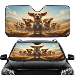 Beagle Golden Retriever Dogs Driving Adventure - Dog Lover Road Trip Essentials Car Sunshade