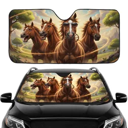 Funny Driving Horses Aviator Sunglasses - Lighthearted Journey Gift Car Sunshade