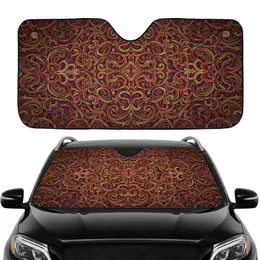 Baroque Arabesque Damask Tapestry Floral Scrolls - Luxury Home Decor Gift Car Sunshade