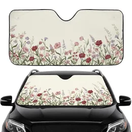 Flowing Field Of Blush Rose Lavender Wildflowers - Home Decor Gift Car Sunshade