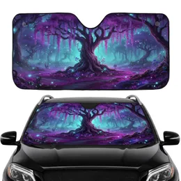 Gnarled Fantasy Trees Bioluminescent Wisteria - Fantasy Lover Vehicle Accessory Car Sunshade