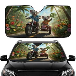 Koalas Hawaiian Shirt Motorcycle Tropical Road Trip - Wildlife Lover Gift Car Sunshade