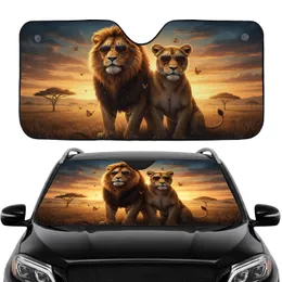Golden Hour Savannah Lions Aviator Sunglasses Wildlife Lover Gift Car Sunshade