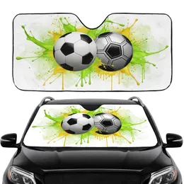 Soccer Balls Paint Splashes Drips - Active Lifestyle Sports Lover Gift Car Sunshade
