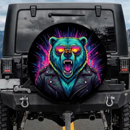 Neon Roaring Bear Aviator Sunglasses - Biker Wildlife Lover Gift Spare Tire Cover