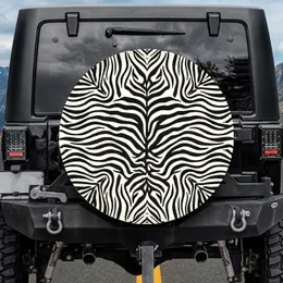 Realistic Black Cream Zebra Stripes - Wildlife Lover Decor Gift Spare Tire Cover