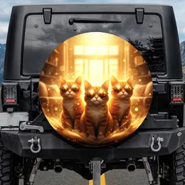 Orange Tabby Cats Aviator Sunglasses Sun-Drenched - Gift for Cat Lover Spare Tire Cover