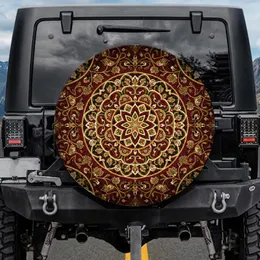 Persian Rug Floral Arabesque Medallion Diamond Lattice Botanical Palmettes Spare Tire Cover