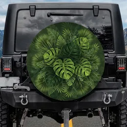 Monstera Deliciosa Tropical Foliage - Nature Lover Gift for Plant Lover Spare Tire Cover