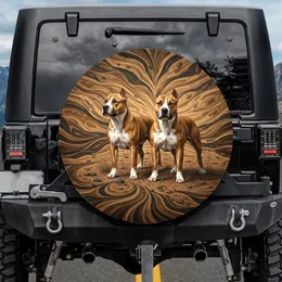 Majestic Fawn American Staffordshire Terriers - Dog Lover Gift for Staffy Owners Spare Tire Cover