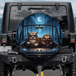 Owl Hedgehog Aviator Sunglasses Night Drive - Wildlife Lover Travel Gift Spare Tire Cover