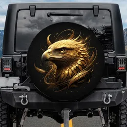Golden Eagle Head Feathers - Wildlife Lover Home Decor Gift for Bird Admirers Spare Tire Cover