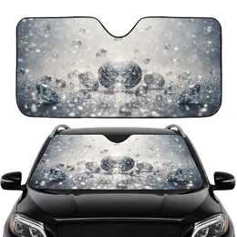 Shimmering Faceted Diamonds Radiant Glitter Luxury Car Accessory Car Sunshade
