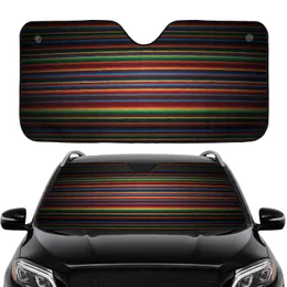 Woven Serape Striped Bands - Premium Car Interior Accent Car Sunshade