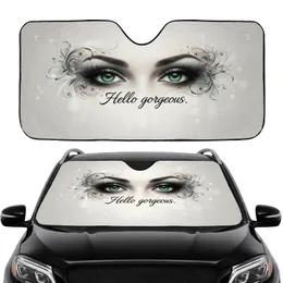Alluring Emerald Eyes Smoky Eyeshadow Hello Gorgeous - Glamour Enthusiast Gift Car Sunshade