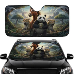 Twilight Safari Horse Panda Leopard Adventure - Thrilling Wildlife Lover Gift Car Sunshade