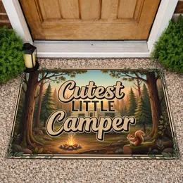 Cutest Little Camper Forest Landscape - Golden Hour Camping Lifestyle Gift Doormat