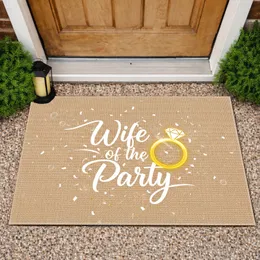 Wife of the Party Engagement Ring Confetti - Bachelorette Party Celebration for Bride Doormat