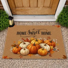 Home Sweet Home Autumn Pumpkins Gourds Fall Foliage - Fall Home Decor Gift Doormat