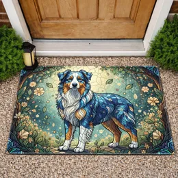 Gemstone Australian Shepherd Enchanted Garden Flora - Dog Lover Gift Doormat