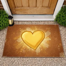 Prominent Expressive Yellow Heart Golden Glow - Home Decor Gift Doormat
