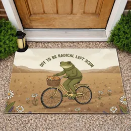 Radical Left Scum Frog Cat Bicycle - Political Statement Home Decor Gift Doormat
