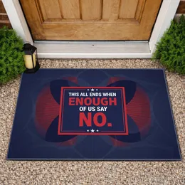 Say No Message Panel Stars - Freedom Resistance Activism Statement for Advocates Doormat