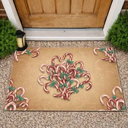 Candy Canes Layered Array Christmas Holiday Outdoor Lawn Garden Welcome Decor Gift Doormat