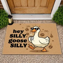 Cartoon Silly Goose Sunglasses Coffee Cup - Home Decor Gift for Coffee Lovers Doormat