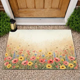 Expansive Blooming Wildflower Field Meadow Natural Landscape - Garden Decor Gift Doormat