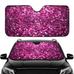Sparkling Holographic Glitter Flakes - Iridescent Magenta Fuchsia Car Interior Decor Car Sunshade
