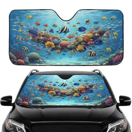 Tropical Fish Angelfish Clownfish Coral Reef - Marine Life Lover Gift Car Sunshade