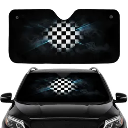 Checkerboard Light Streaks - Driving Enthusiast Gift for Car Lovers Car Sunshade