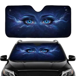 Enchanting Blue Eyes Cosmic Nebula - Ethereal Stargazer Gift Car Sunshade