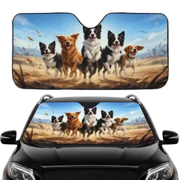 Joyful Dog Pack Outdoor Adventure - Dog Lover Gift Car Sunshade