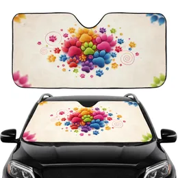 Diverse Colorful Animal Paw Prints - Pet Lover Daily Travel Gift Car Sunshade