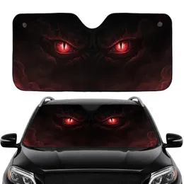 Glowing Red Monster Eyes Dark Fog Abyssal Black - Horror Fan Gift Car Sunshade