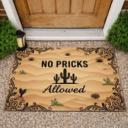No Pricks Allowed Cactus Desert Flora - Home Decor Gift Doormat