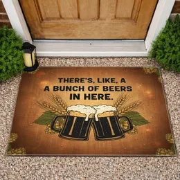 Funny Beer Mugs Hops Barley - Beer Lover Party Decor Gift for Dad Doormat